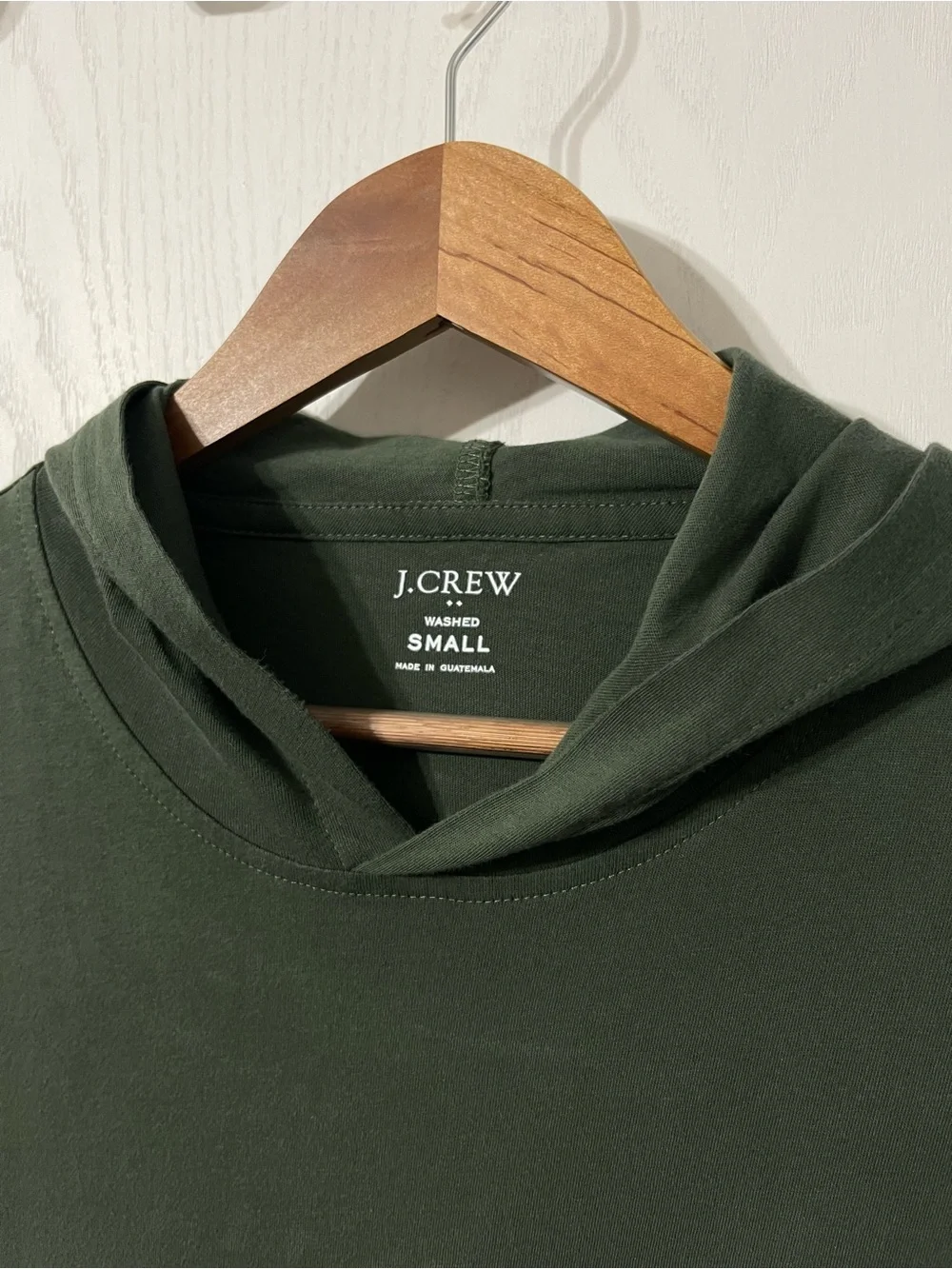 J. Crew Olive Green Hooded Long Sleeve Shirt